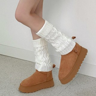 어나더뷰 2910 모즈 꽈배기 레그워머 니트 발토시 니삭스 롱 양말 스타킹 종아리커버 골지 키치 하이틴 가을 겨울