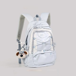 書包初中女生高顏值抽繩高中生大容量女揹包簡約雙肩包, 黑色,無規格