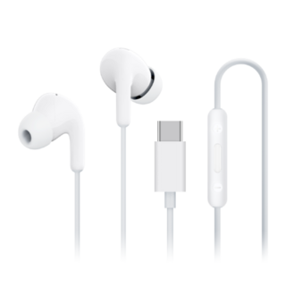 Type-C 入耳式耳機，舒適輕巧，內建麥克風線控，通話清晰，音樂享受, 白色, 小米有線耳機