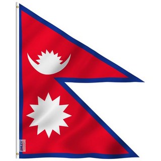앤리 플라이 브리즈 60 x 90 센티미터 네팔 국기 - 선 Anley Fly Breeze 2x3 Foot Nepal Flag - Vivid Color and Fade Proof, 1개