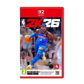 任天堂 NS NBA 2K26 Switch 籃球遊戲片 (繁體中文版) 運動對戰, NS2一般版 為鑰匙卡