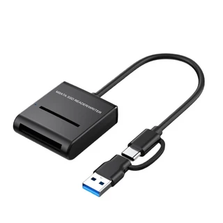 USB3.0 타입 C mSATA SSD 인클로저 도구 없이 가능한 휴대용 외장 드라이브 케이스 다중 운영체제 호환, 01 빨간색