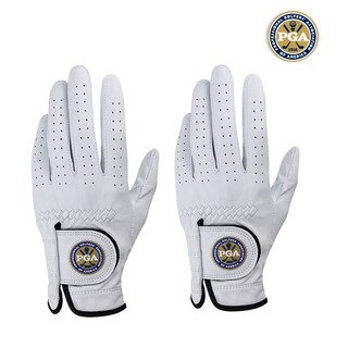 [PGA] (남성) 천연양피 골프장갑, 2개, 화이트