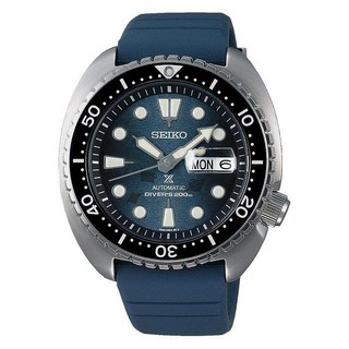 SEIKO 精工 PROSPEX Save the Ocean 限量潛水矽膠帶機械腕錶 SRPF77K1