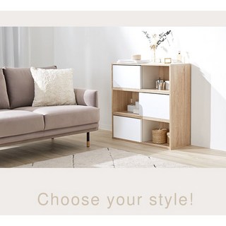 TZUMii夏爾六格滑門收納櫃 推門櫃 書櫃 置物櫃 堆疊, 夏爾六格滑門收納櫃