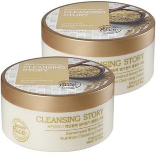 세안이야기 영양듬뿍 발아현미 곡물 클렌징크림 300ml, 2개