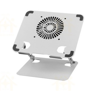 升級三層碳素鋼筆電散熱支架 360°旋轉 適用平板/筆電 低噪散熱風扇, 1個, 碳素鋼筆電折疊支架【白色+風扇】,三層碳素鋼結構+自由升降+360°旋轉