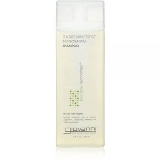 GIOVANNI Tea Tree 트리플 트릿 상쾌한 샴푸 - 쿨링 페퍼민트 유칼립투스 및 로즈마리 모발과 두피를 강화하고 활력을 주는 데 도움이 됩니다. 살롱 품질 파라벤