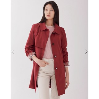 [지센] 파격할인 여성 스탠카라 싱글 트렌치 코트 색상 2종