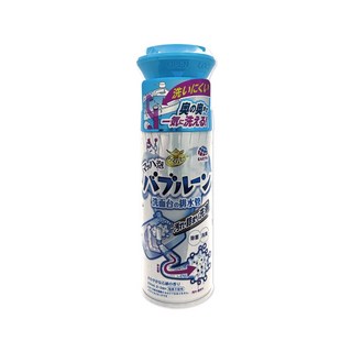 日本Earth地球製藥 寬口倒噴管道除臭去污泡沫清潔劑200ml-藍蓋皂香 (洗臉台溢流孔慕斯噴霧 衛浴排水管除垢中性洗劑 水槽除垢消臭芳香劑), 1個