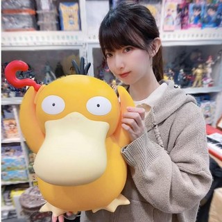 萬代南夢宮 海外限定 撲尼萌 寶可夢 可達鴨 大尺寸 軟膠公仔, 1個, 正版全新