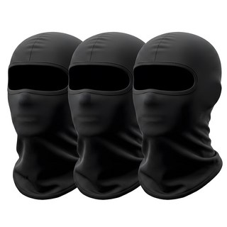 3set 여름 자외선차단 입체 쿨 바라클라바 자전거 오토바이 발라클라바, 블랙, 3개