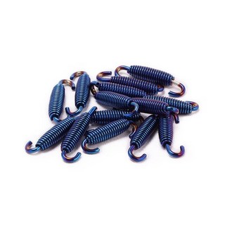 鈦魂 排氣管彈簧 刺蝟HS1彈簧 M1S排氣管彈簧 鷹村 通用型 分離式排氣管鍍鈦彈簧, 鈦色, 1個