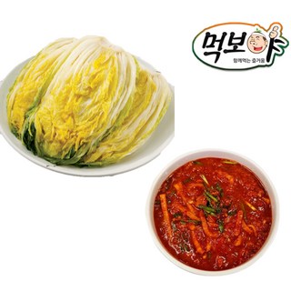 [먹보야] 100% 국산 김장밀키트 10kg 김장양념세트 절임배추세트 (절임배추 7kg+ 김치양념 3kg) 100%우리농산물, 상시, 1박스