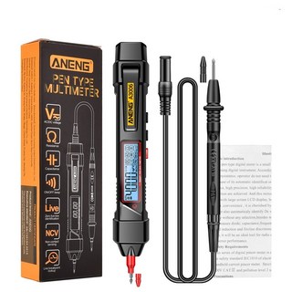 筆式萬用表 三用電表 驗電筆 測電壓筆 多功能電表 漏電檢測 輕巧便攜 高精度測量, 1個, 標配