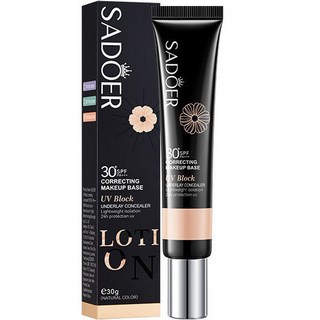 DR精選美妝平價店【自然立體膚色】SADOER防曬隔離霜30ml 防紫外綫不油膩遮暇, 1個, 3#自然色30g