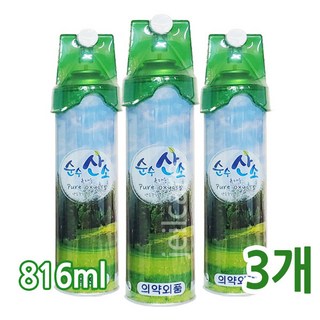 대용량 휴대용 산소캔 순수산소 90%이상 숙취해소 졸음운전방지 산소결핍 816ml, 3개