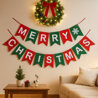 2025 크리스마스 가랜드 홈파티 성탄절 소품 장식 이니셜, 1개