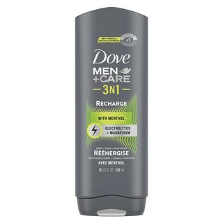 도브 멘+케어 3N1 리차지 바디 + 페이스 + 헤어 워시 멘솔 함유, 1개, 532ml