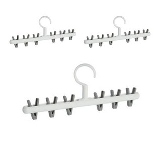 홈바내쓰 모자 양말 캡 다용도 회전 집게형 걸이 3개, 그레이3개