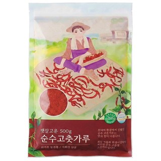 자연도감 25년 햇 고춧가루 국내산 최상급 강화 고추가루, 김치/김장용 500g(보통매운맛)_굵은굵기, 500g, 1개