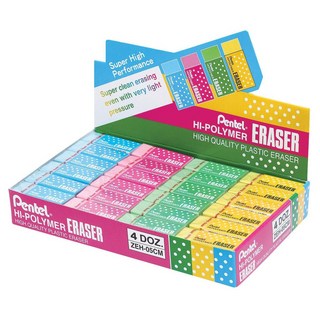 飛龍 Pentel 標準型 橡皮擦 ZEH-05 小 (彩色), 粉, 1個