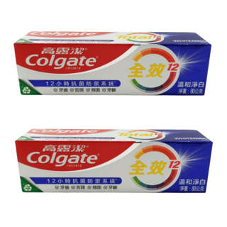 高露潔 全效溫和淨白牙膏, 80g, 2個