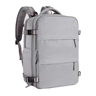 大容量登機背包 旅行收納多功能隔層 輕量化時尚簡約, 霧石灰