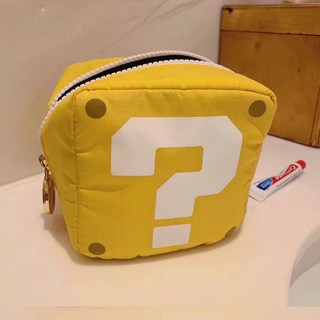 問號方塊化妝包 口紅收納包 零錢袋