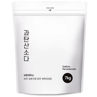 바른세탁소 과탄산소다 파우치 초대용량 산소계표백제 1등급원료 사용, 7kg, 1개