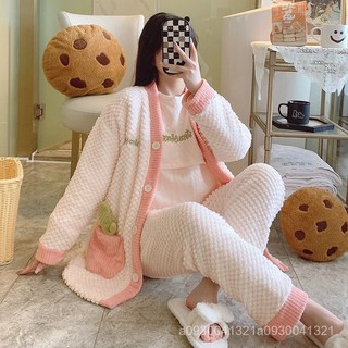 【月子必備】月子服 保暖月子服 孕婦哺乳睡衣 產婦家居服 冬季加厚哺乳裝 法蘭絨餵奶睡衣 法蘭絨哺乳孕㛿睡衣