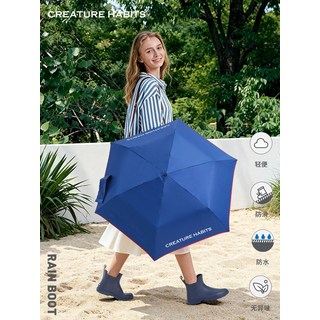 creaturehabits 美國品牌雨鞋女款，夏季防滑短筒女士雨鞋，新款時尚水鞋, 黑色