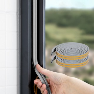 레디보드 완벽차단 고무패킹 문풍지 D형, 4개, 그레이