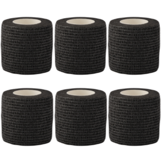 파쿠스 자가점착 탄력 압박 밴드 테이프 6p, 블랙, 6개