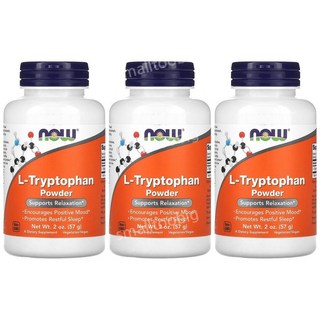 NOW Foods L-트립토판 분말 57g (2oz) x 3, 3개