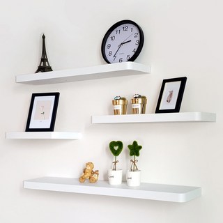 무지주 라운드 38T 벽선반 벽걸이 우드선반 인테리어선반, 화이트