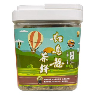 鹿野鄉農會 紅烏龍茶餅500g 台東紅烏龍 團購首選 台灣茶點 茶味方塊酥 茶點心分享罐 茶香零食 經典小點, 1個, 500g, 1個裝