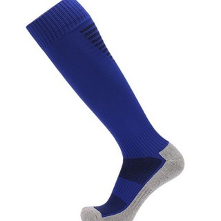 男款足球訓練襪 毛巾底加厚長筒防滑吸汗運動襪, 黑,39-45, 1個