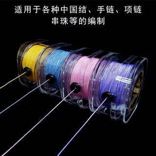 手繩編織繩 手工編織繩 進口72號玉線升級加密耐磨手工編織繩手鏈項鏈紅繩DIY文玩吊墜線 手工編織線 手繩線, 1個, 進口加密升級-【藏青色-盒裝】約53米,【全新升級】進口玉線+引線