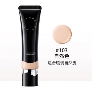 FOREVER·KEY粉底液 水潤輕薄持久 遮瑕服帖扒臉 乾皮混底控油 奶油肌 粉底液, #103自然色, 1個