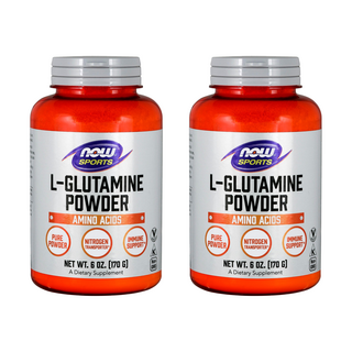 NOW Foods L-麩醯胺酸粉, 2個, 170克
