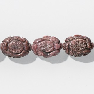 【杰鴻】玫瑰石雕刻珠 18X25MM 寶石珠珠DIY手工材料 (MRH.248H25_NO.C), 1個