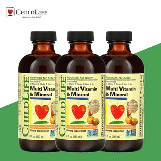 2+1 차일드라이프 에센셜 종합 비타민 미네랄 천연 오렌지 망고 237ml, 3개