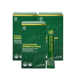 아르디엠 원데이베라 알로에이뮨 420 프리미엄 알로에겔 면역력 젤리스틱 20g x 14포, 3박스, 14회분