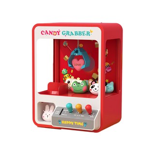 CANDY GRABBER兒童電動夾娃娃機 親子互動遊戲 音樂聲光效果 附贈30顆扭蛋, 紅色, 1個