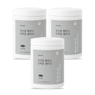 프리밀 대용량 서리태 밸런스 단백질 쉐이크 480g 아미노산 BCAA 포함 동물성+식물성 단백질, 3개