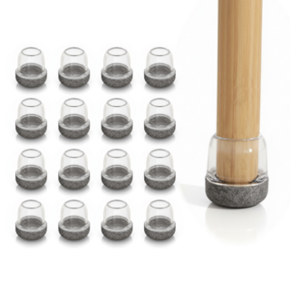 헤인느 층간 소음 미끄럼 방지 식탁 의자 발커버 세트, 16개, 그레이