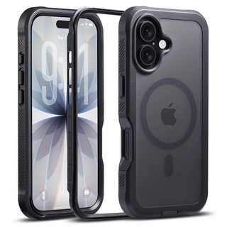 파고씨 반투명 맥세이프 이중 하드 범퍼 케이스