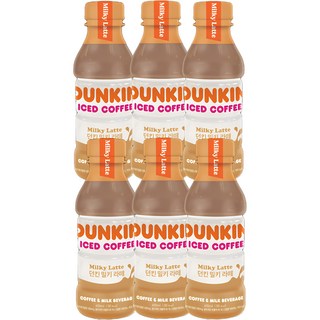 DUNKIN DONUTS 咖啡牛奶拿鐵, 400ml, 6個