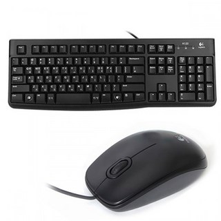 [파이브온] 로지텍 유선 데스크탑 세트 유선마우스 M90 + 유선키보드 K120 USB